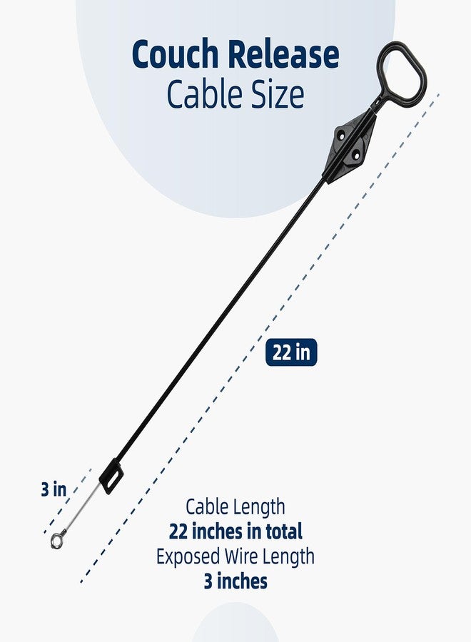 Ximoon Recliner Cables Pull Handle Compatible with Laz boy Sectional Sofa, 22 inch Recliner Cable D Ring Counch Release Cables for Lazyboy Recliner Replacement Parts - Image 3