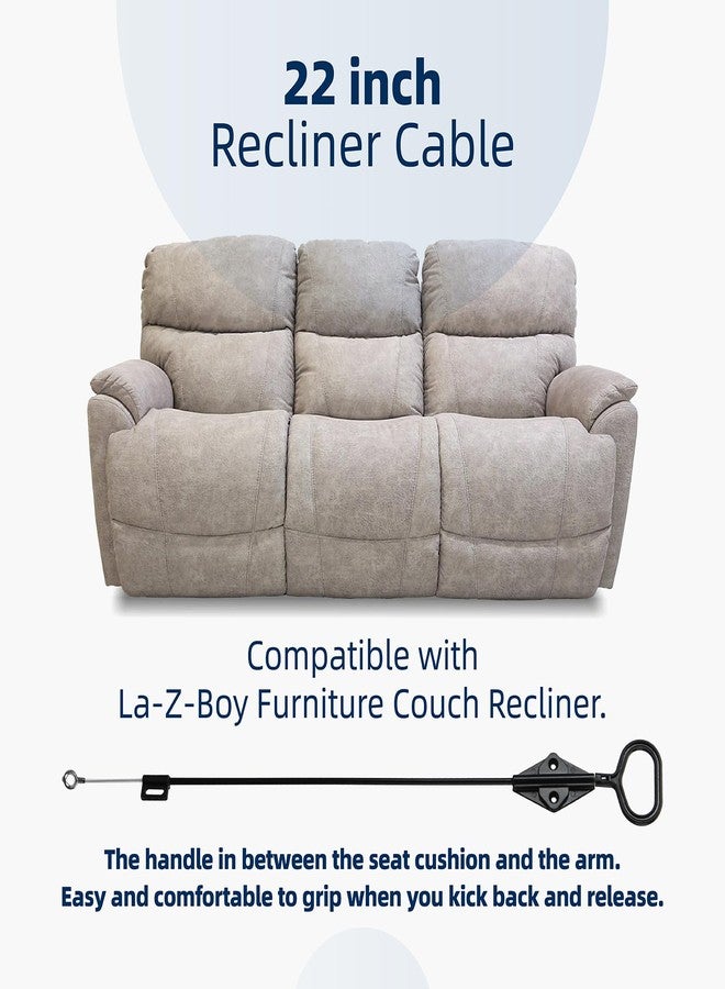 Ximoon Recliner Cables Pull Handle Compatible with Laz boy Sectional Sofa, 22 inch Recliner Cable D Ring Counch Release Cables for Lazyboy Recliner Replacement Parts - Image 4