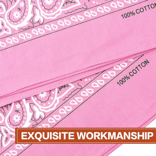 Raylarnia Bandana Multi-Purpose 100% Cotton Headbands for Women, 22 inch Paisley Cowboy Bandanas for Men - Image 2