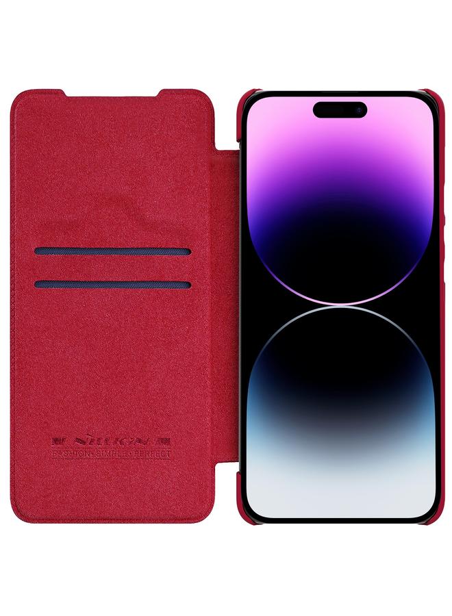 Nillkin Case For iPhone 14 Pro QIN Series Pro Crazy Horse Texture Leather Case - Image 4