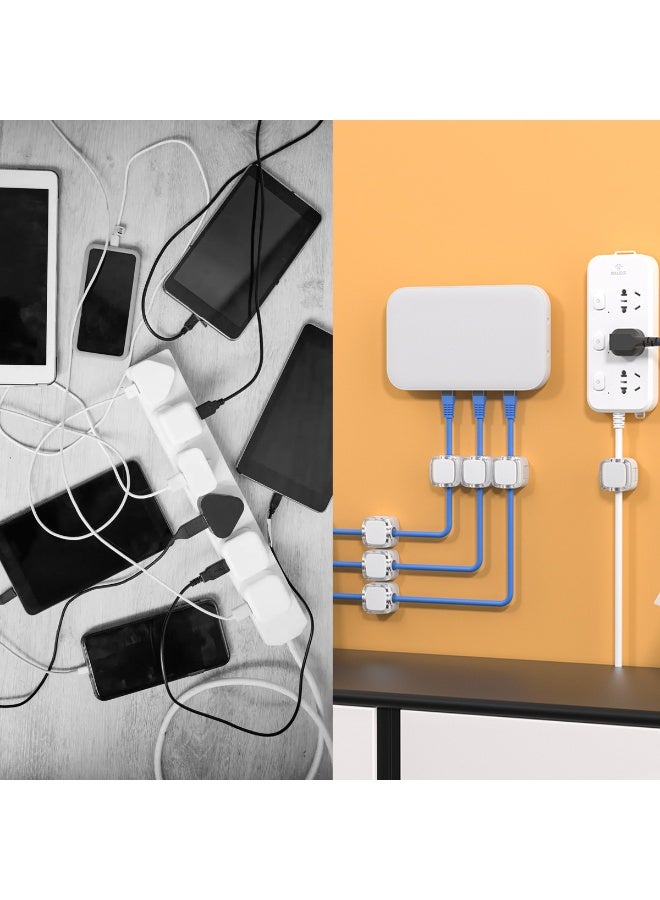 ACYYH Cord Organizer Holder, 6 Pack Magnetic Desk Cable Clips Management, Hide Phone Charging Cable Keeper, Strong Adhesive Wire Charger Holder - Image 4
