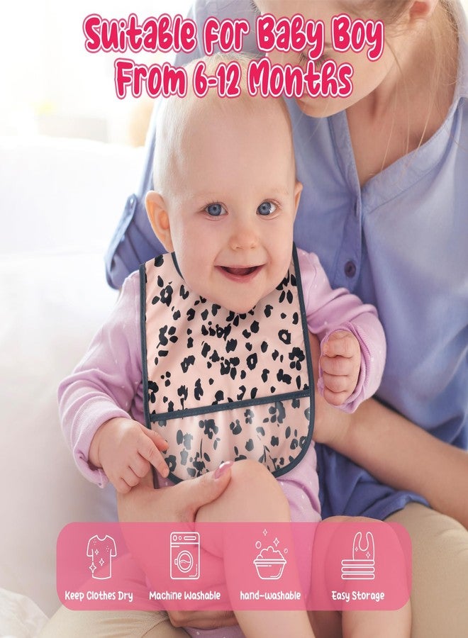 2ooya 6Pcs Waterproof Toddler Bibs Baby Feeding Bib Set with Crumb Catcher Pocket, Infant Adjustable Baby Teething Bib, Babies Sleeveless Animals Food Bibs Keepsake Gift for Baby Shower, 6-24 Months - Image 5