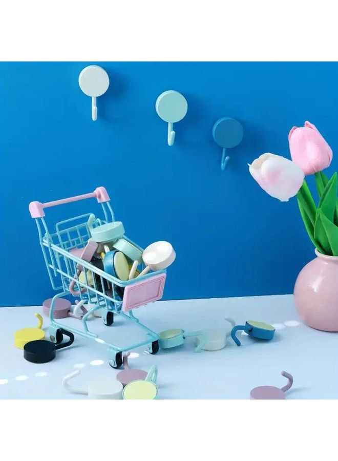 30pcs Pastel And Bold Color Adhesive Wall Hooks Damage Free Hanging Heavy Duty For Kitchen Bathroom Entryway - Image 4