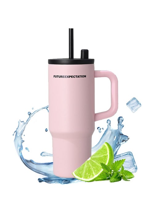 710ml Stainless Steel Vacuum Insulated Tumbler with Lid and Straw for Water, Iced Tea or Coffee, Smoothie and More 24oz