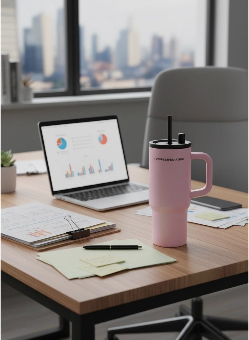 710ml Stainless Steel Vacuum Insulated Tumbler with Lid and Straw for Water, Iced Tea or Coffee, Smoothie and More 24oz - Image 4