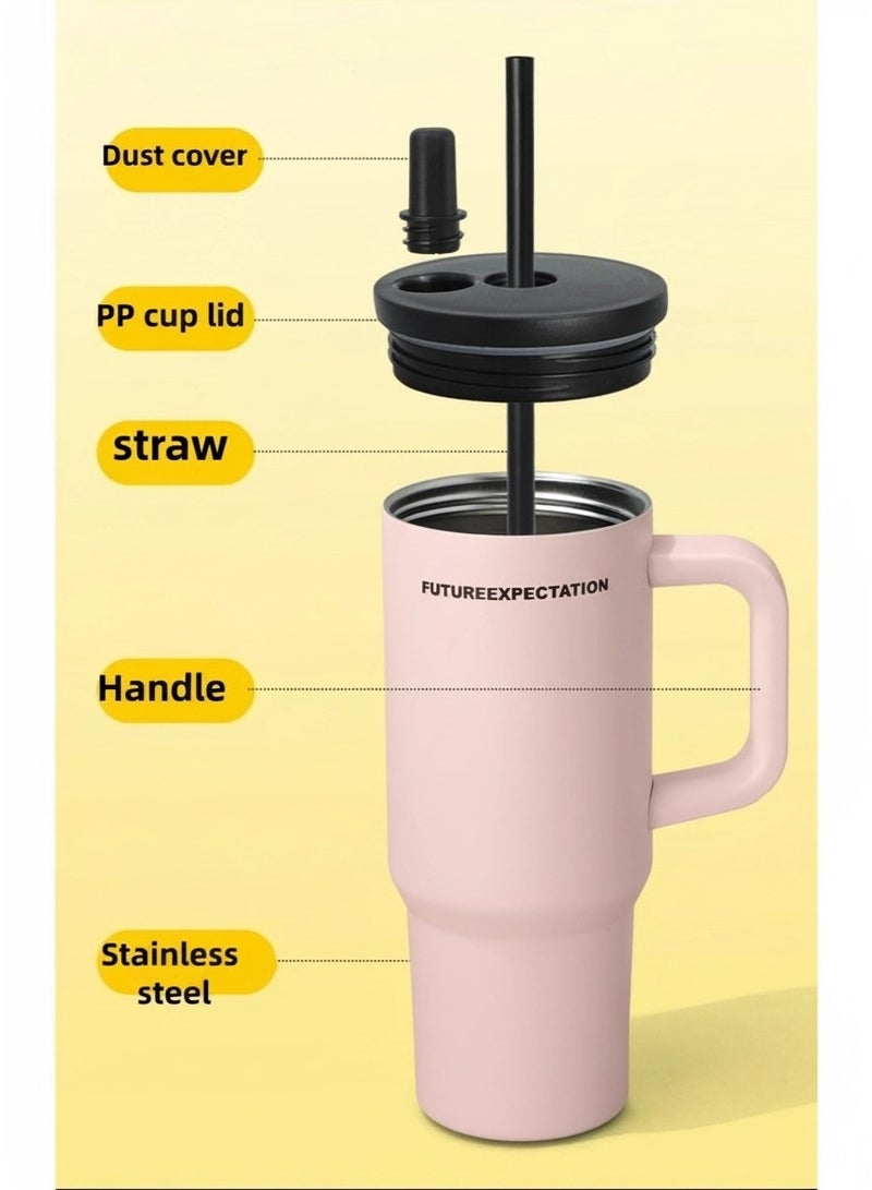 710ml Stainless Steel Vacuum Insulated Tumbler with Lid and Straw for Water, Iced Tea or Coffee, Smoothie and More 24oz - Image 5