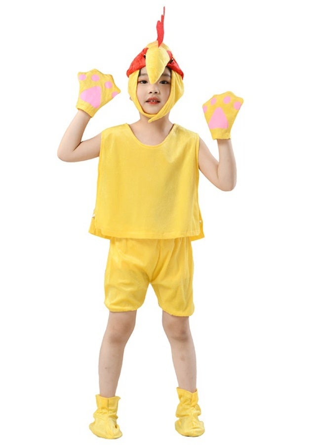 NIBEMINENT Children's performance costumes, stage animal performance costumes, summer short-sleeved animal clothing and dress-up - Image 1