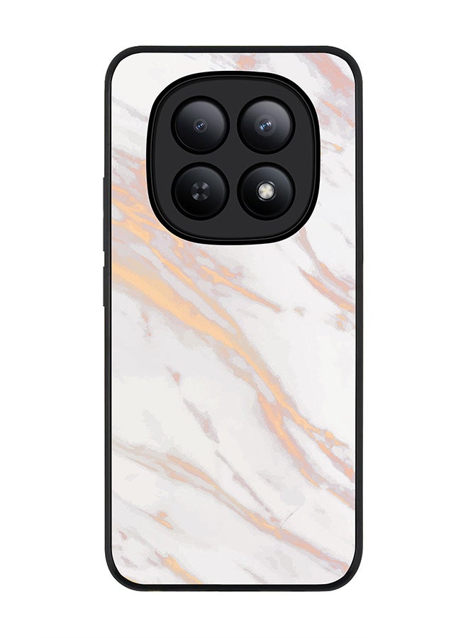 For Xiaomi Redmi Note 15 5G / Poco M8 Case,Slim fit Camera Protection, Shockproof Thin Phone cover  - Marble Print Gold Grey