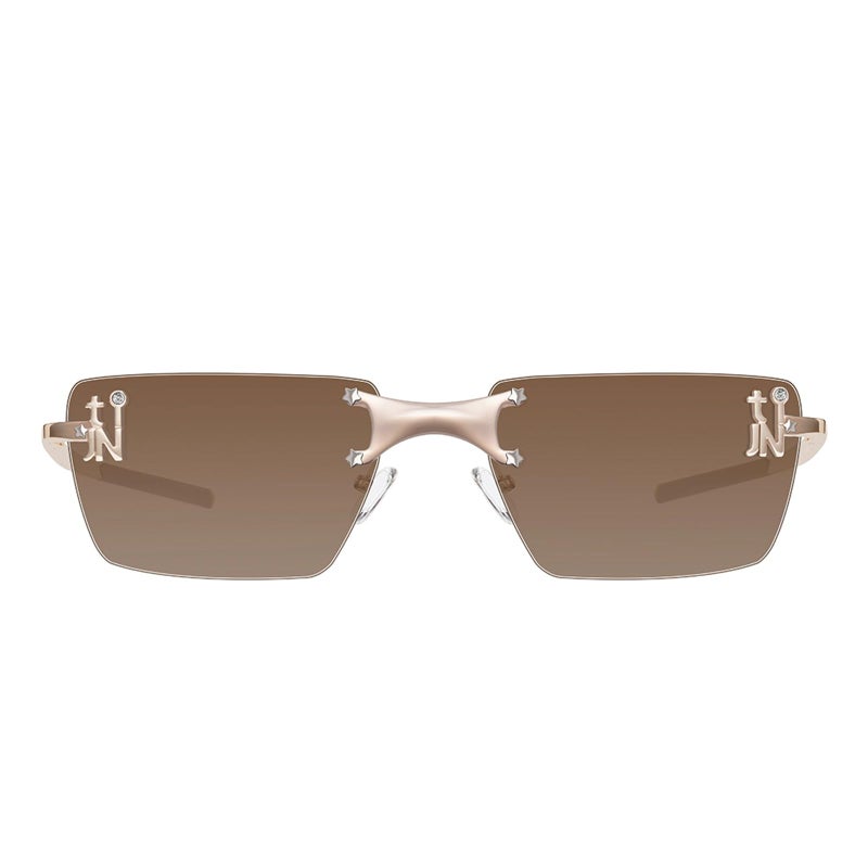 TIJN Rimless Rectangle Y2K Sunglasses for Women Men Retro Metal Frameless Tinted Lens Glasses Trendy UV400 Sun Glasses - Image 2
