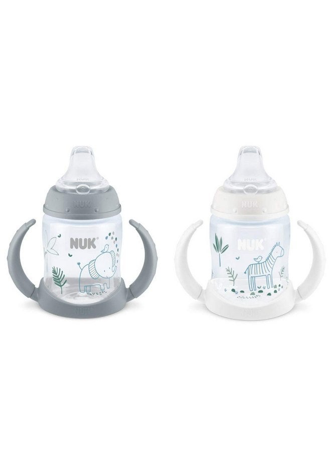 NUK Learner Cup, 5oz, 2-Pack, Elephant/Zebra - Image 1