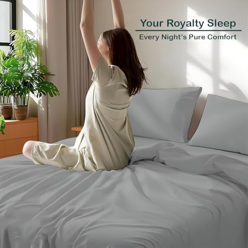 Bhoomi Impex Bedsheets for Queen - 90x102 Inch Bed - Microfiber Plain Light Grey Solid Bed Sheet Include Pillow Cover, Ultra Soft | for Home, Hotel, Villa, Resort and Guest House - Image 3