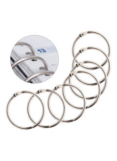 SYOSI Leaf Binder Loose Rings Metal Book Rings Silver Index Card Key Chain for School Office Home Use 60 Pack 20mm for Notebook Photo Album Scrapbook DIY Crafts  - Image 1
