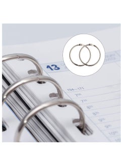 SYOSI Leaf Binder Loose Rings Metal Book Rings Silver Index Card Key Chain for School Office Home Use 60 Pack 20mm for Notebook Photo Album Scrapbook DIY Crafts  - Image 3