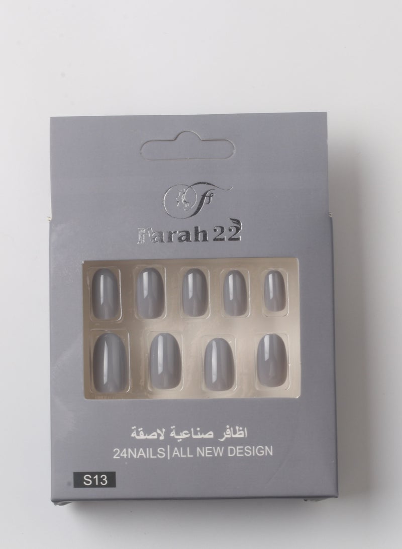Farah22 24-Piece Adhesive False Nails - Image 1