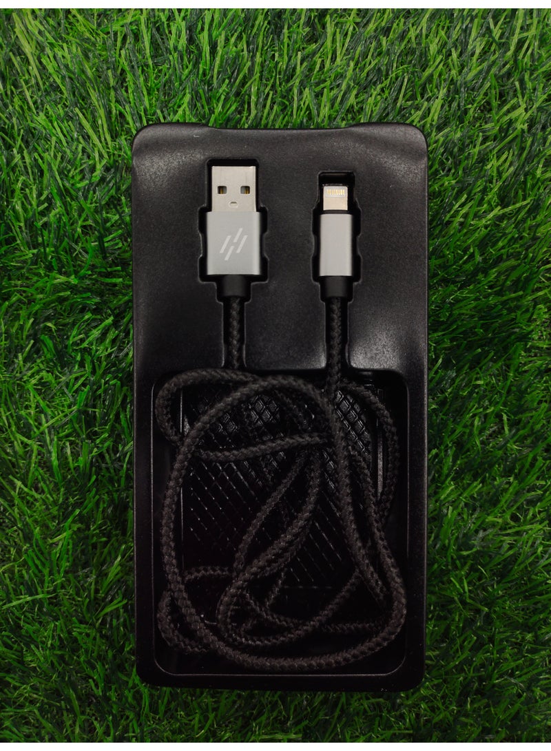 هيتز كابل لايتنينج من النايلون من هيتز ZC33 | شحن سريع ومزامنة بيانات 3 أمبير، سلك شاحن USB-A مضفر متين إلى iPhone - متوافق مع iPhone وiPad - Image 2