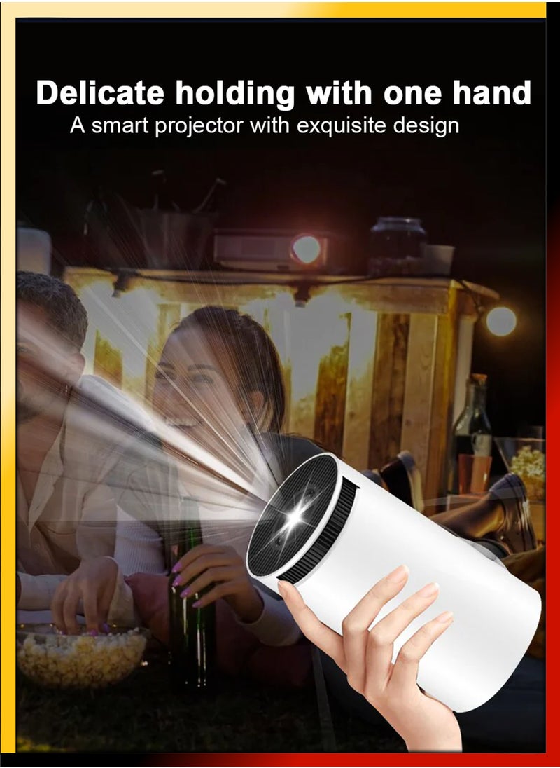 دي بلو - جهاز عرض ذكي 120ANSI Lumens HD ذكي Android 11 سينما صغيرة محمولة، شاشة عرض 130 بوصة، مصباح 4K، مسرح سينما منزلي، عروض فيديو للألعاب، شاشة دوارة 180 درجة، عرض للهاتف المحمول - Image 1