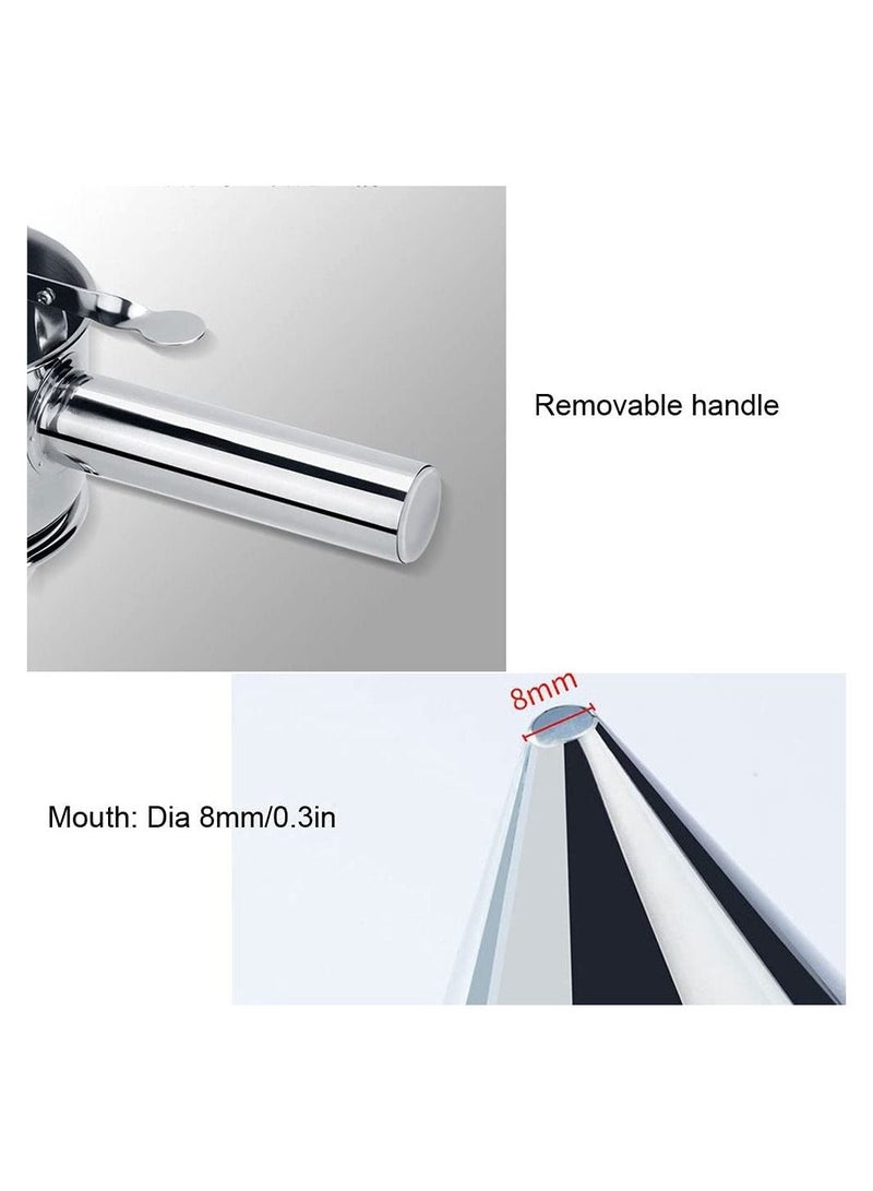 Yuniverse Stainless Steel Pancake Batter Dispenser Funnels with Stand, Detachable Handle Funnel Dispenser for Takoyaki, Baking, Cupcakes, Muffins-Cooking Crepes, Waffles (1200ML) - Image 5