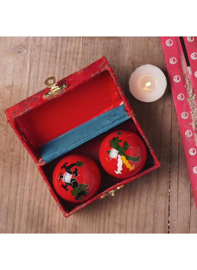 Mitr Chinese Red Dragon Motif Boading Ball (Stress Ball)  - Image 1