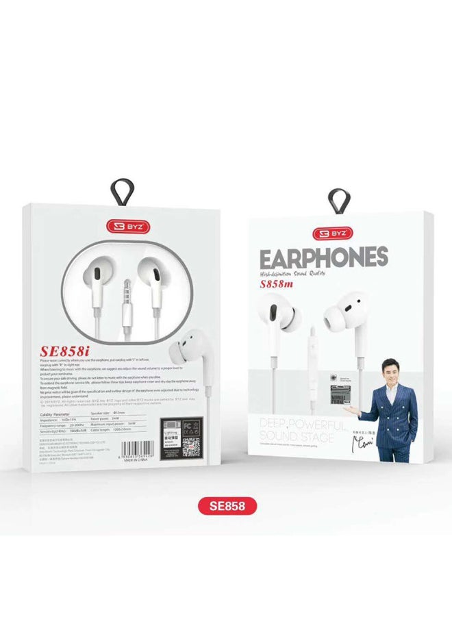Generic BYZ IS Suitable For Apple Android TYPE-C InterfaCe Subwoofer Third Generation In-ear Wire-Controlled Mobile Phone HeadSet S858-Color:For Apple Interface S858I  - Image 4