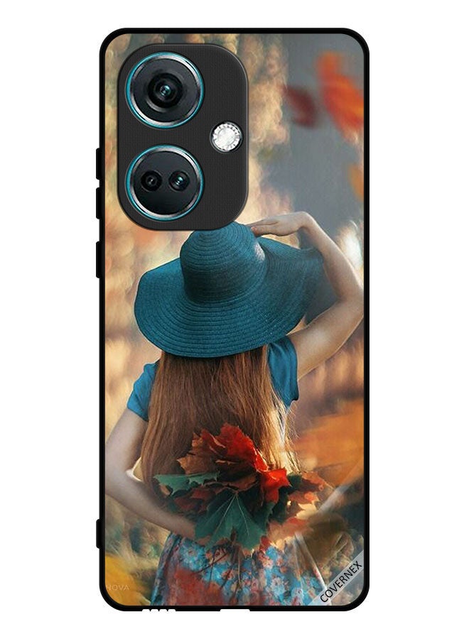 Covernex Protective Case Cover For OnePlus Nord CE3 Hat Girl Hiding Love Leaves - Image 1