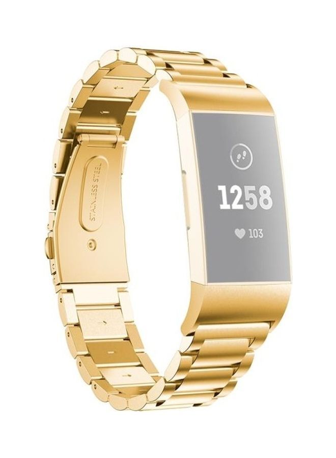 NIBEMINENT Stainless Steel Waist Strap Watch Band Gold - Image 1