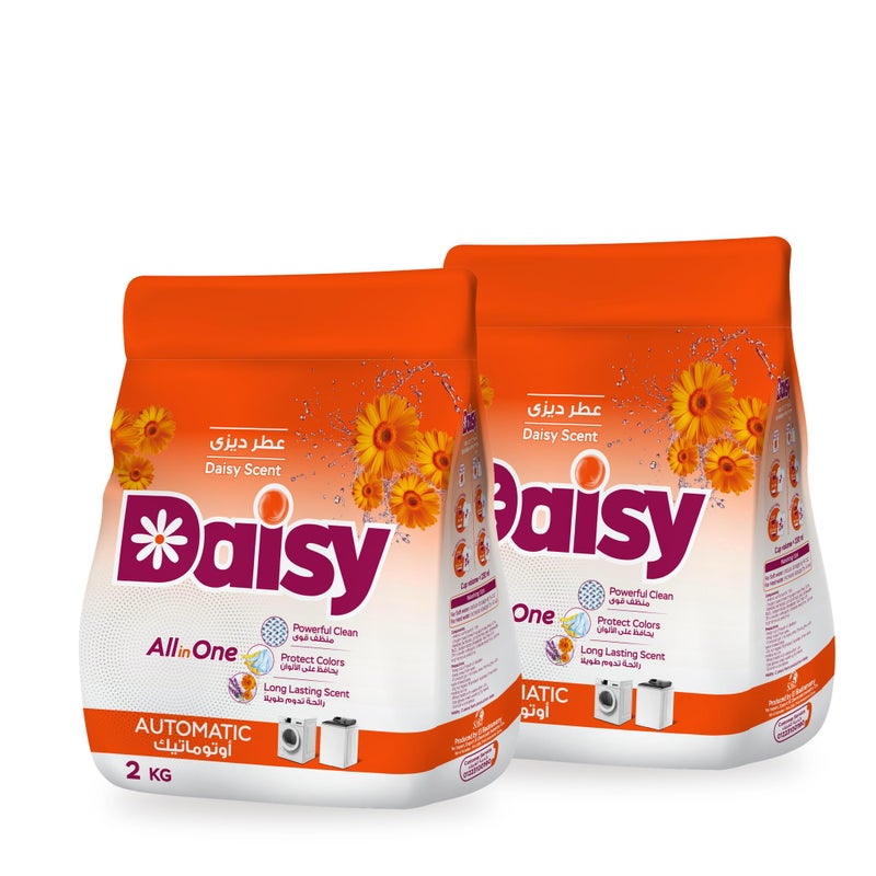 Daisy Low Foam Automatic Powder - Washing Machine - 2KG x 2 Pack