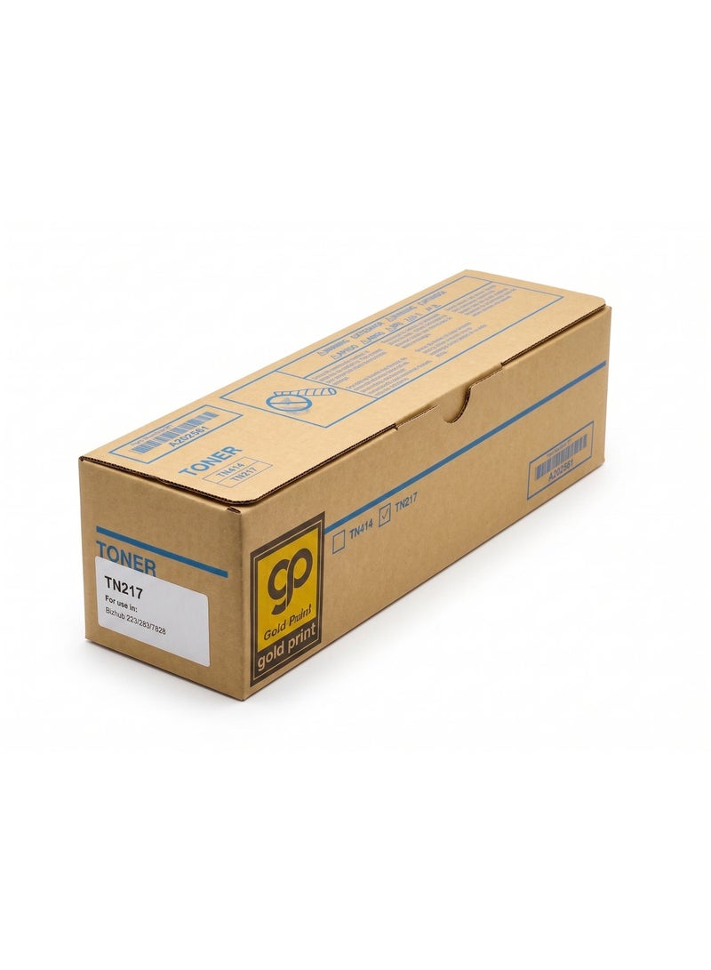 طباعة الذهب Gold Print Premium Toner TN217 Black For Use With: KONICA Bizhub 223, 283, 7828, Refined toner is infinitely close to original toner to achieve high black printing for KONICA - Image 1