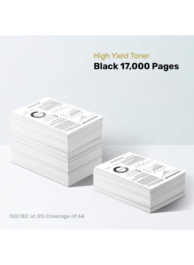 طباعة الذهب Gold Print Premium Toner TN217 Black For Use With: KONICA Bizhub 223, 283, 7828, Refined toner is infinitely close to original toner to achieve high black printing for KONICA - Image 3