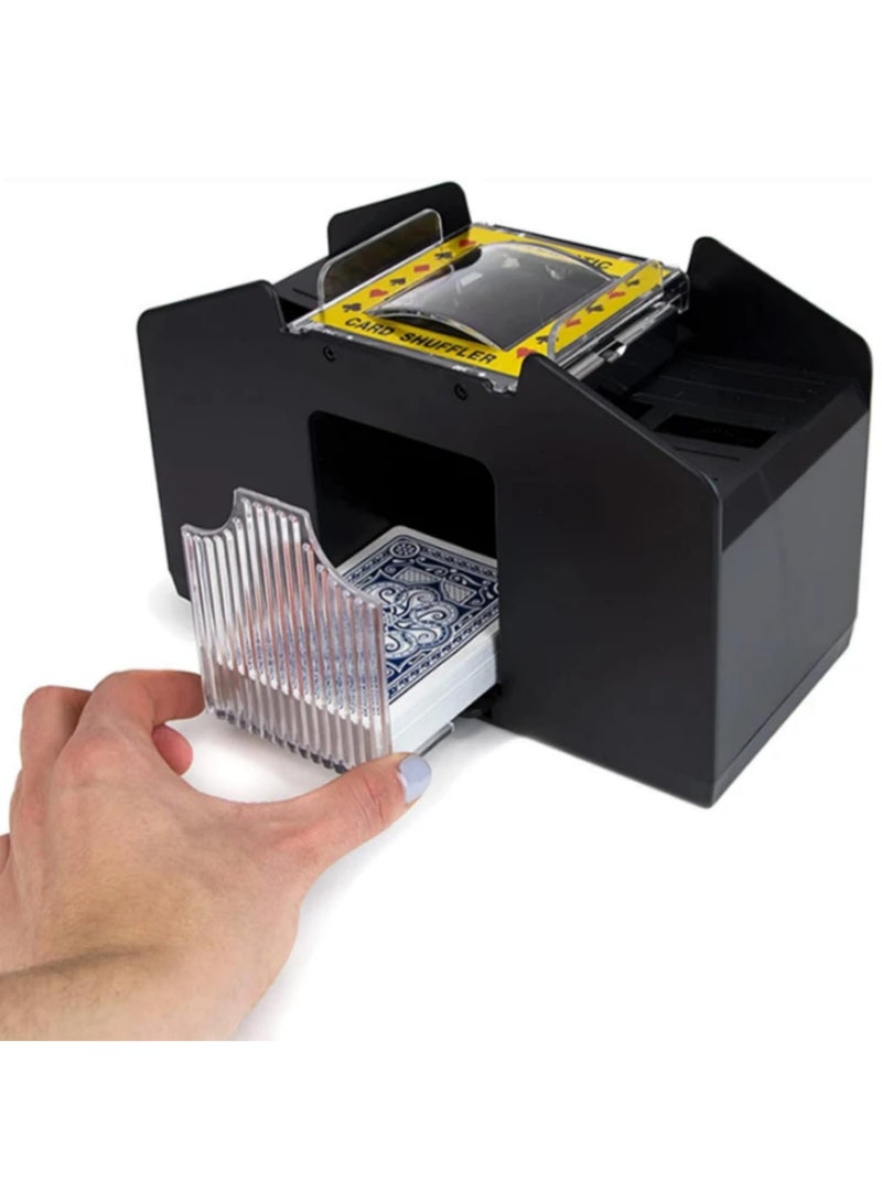 1pcs 2 Decks Automatic Card Shuffler Automatic Playing Cards Shuffler Mixer Games Poker Sorter Machine Dispenser for Travel Home - Image 2