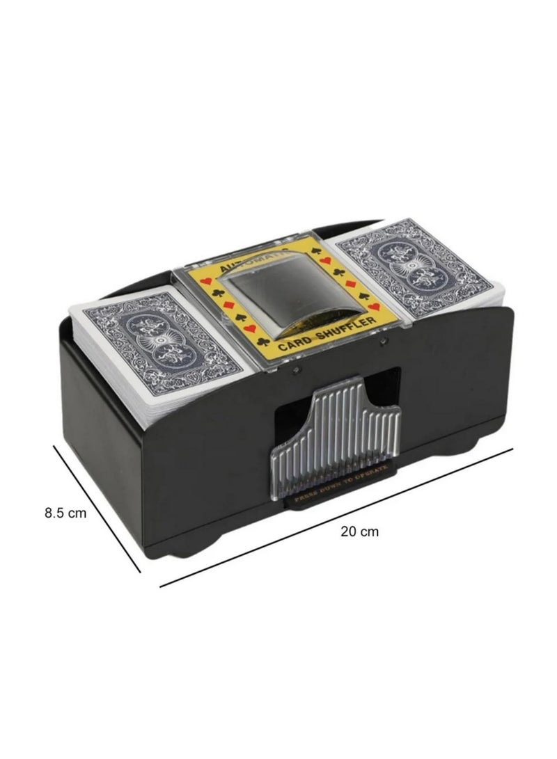 1pcs 2 Decks Automatic Card Shuffler Automatic Playing Cards Shuffler Mixer Games Poker Sorter Machine Dispenser for Travel Home - Image 3