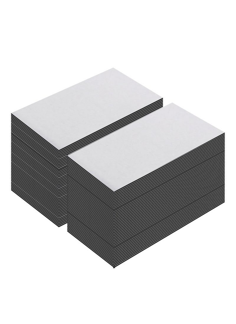 LLPT LLPT Self Adhesive Business Card Magnets 100 Packs Easy Peel Stick Promotion Small Magnetic Sheet for Business Marketing Card Teaching Schedule Photo WallBCM100 