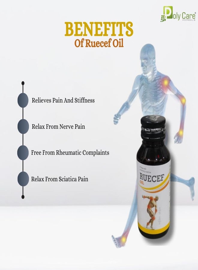 POLY CARE Ruecef Oil - 60 ml | Pain Relief Oil | Made With Nilgiri Oil, Gandhapura Oil And Other 10 Ayurvedic Ingredients. - Image 3
