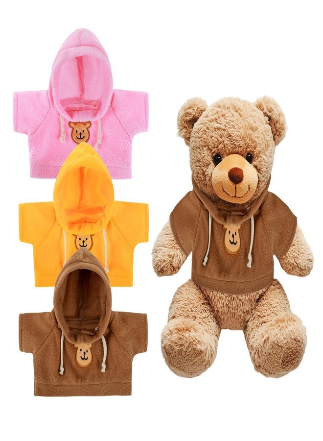oruola 3pcs Build a Bear Outfits,Cute Build a Bear Accessories, Soft Stuffed Animal Clothes, Suitable for Newlyweds, Mom, Ladies Baby Shower, Valentine's Day Party Gifts,Yellow, Brown, Pink - Image 1