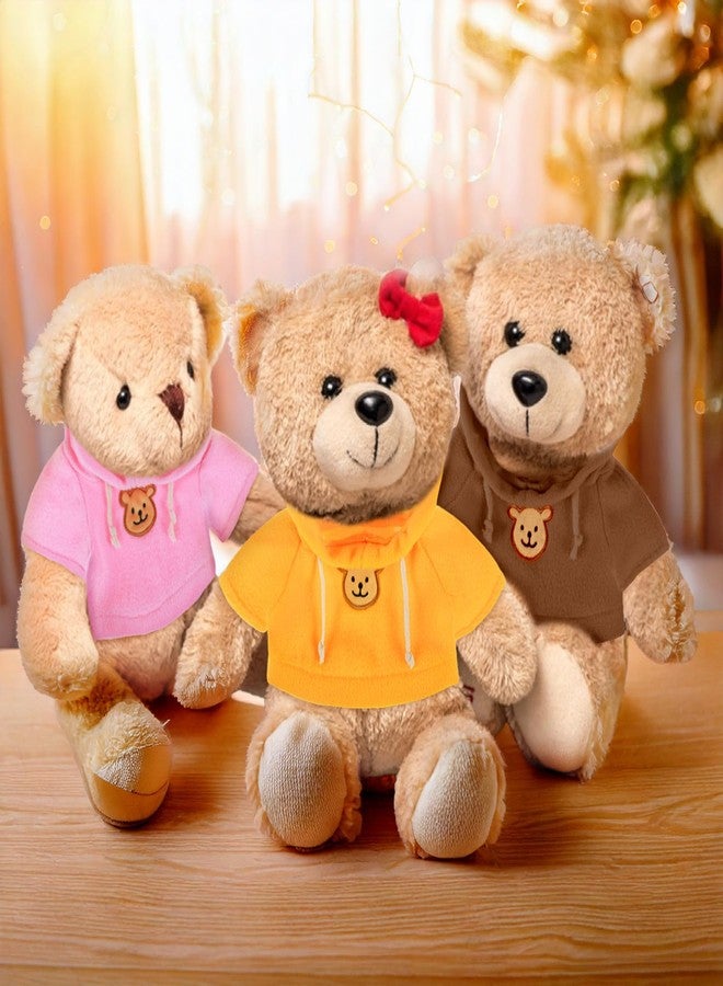 oruola 3pcs Build a Bear Outfits,Cute Build a Bear Accessories, Soft Stuffed Animal Clothes, Suitable for Newlyweds, Mom, Ladies Baby Shower, Valentine's Day Party Gifts,Yellow, Brown, Pink - Image 4