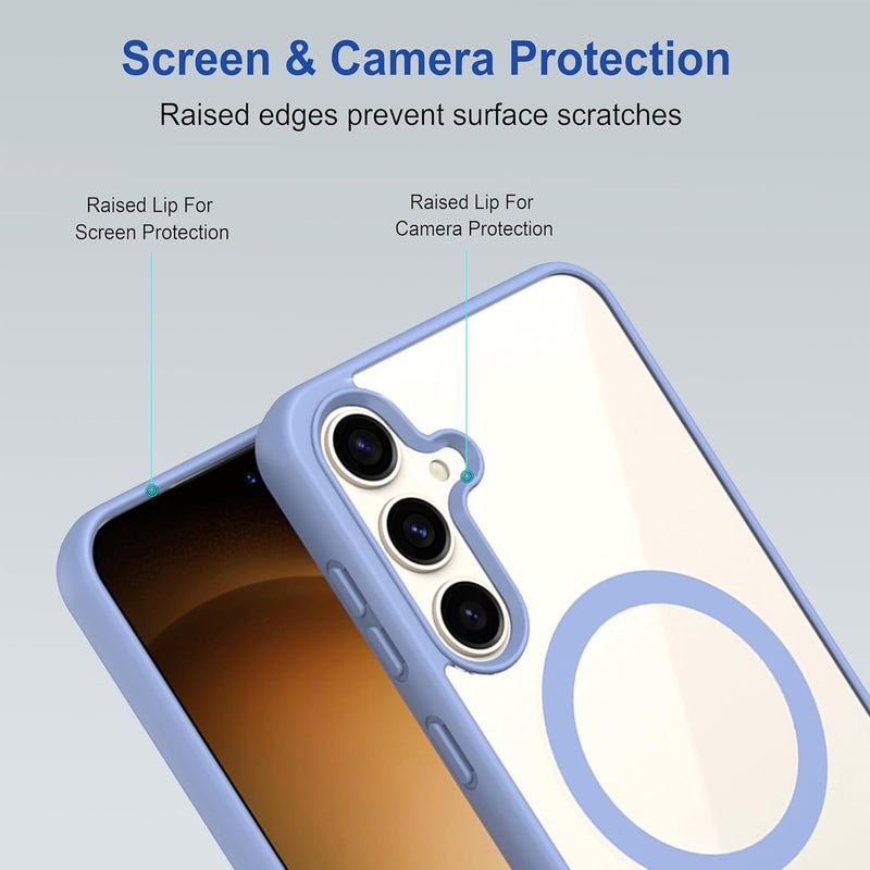 ZAPCASE غطاء خلفي لهاتف سامسونج جالاكسي S24 FE 5G | متوافق مع غطاء خلفي لهاتف سامسونج جالاكسي S24 FE 5G | غطاء خلفي مقاوم للخدوش | أزرق سييرا - Image 4