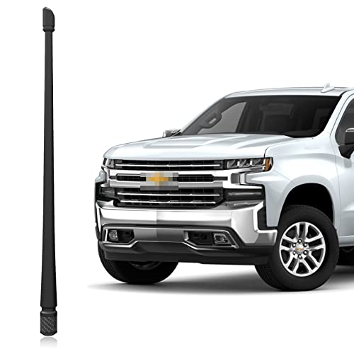 POSAID 13inch Antenna for Chevy Silverado and GMC Sierra Denali 1500 2500 3500 Fexible Rubber Truck Antenna Replacement with Optimized FM/AM Reception - Image 1