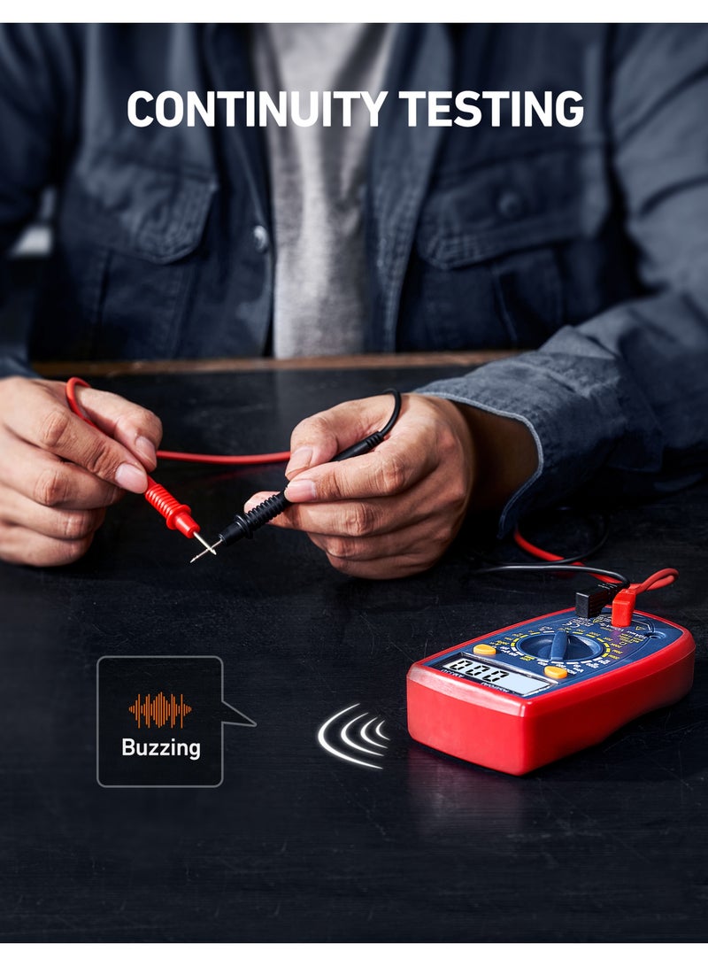 AstroAI Digital Multimeter Voltmeter Ohmmeter Ammeter Multi Tester Meter with Backlit LCD Electronic Test Meter Measures Voltage, Current, Resistance; Tests Continuity, Diode - Image 3