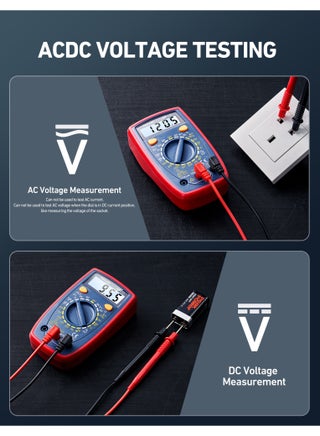 AstroAI Digital Multimeter Voltmeter Ohmmeter Ammeter Multi Tester Meter with Backlit LCD Electronic Test Meter Measures Voltage, Current, Resistance; Tests Continuity, Diode - view 4