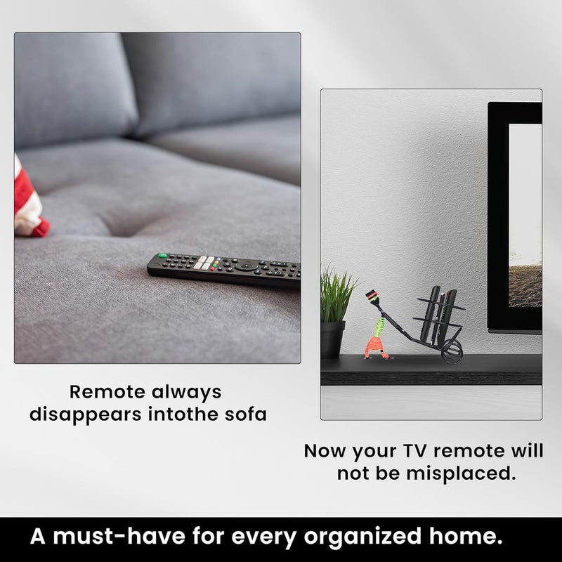 ROLLYWARE ® Metal Strong and Durable Organizer for TV AC DVD DTH Remotes, Living Room Decor, showpiece Remote Stand Remote Holder/Remote Stand/Remote Organizer showpiece (Black), 15X9X8 Cm (1) - Image 4