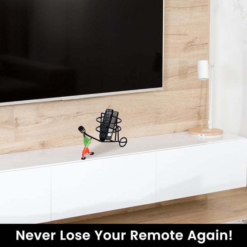 ROLLYWARE ® Metal Strong and Durable Organizer for TV AC DVD DTH Remotes, Living Room Decor, showpiece Remote Stand Remote Holder/Remote Stand/Remote Organizer showpiece (Black), 15X9X8 Cm (1) - Image 5