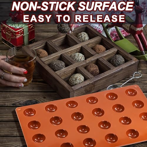 Xpandio Small 24-Cavity Semi Sphere Silicone Chocolate Mould Non-Stick, Half Sphere Silicone Baking Molds for Making Jelly, Chocolates and Cake (24 Cavity Chocolate- Random Colour) - Image 2