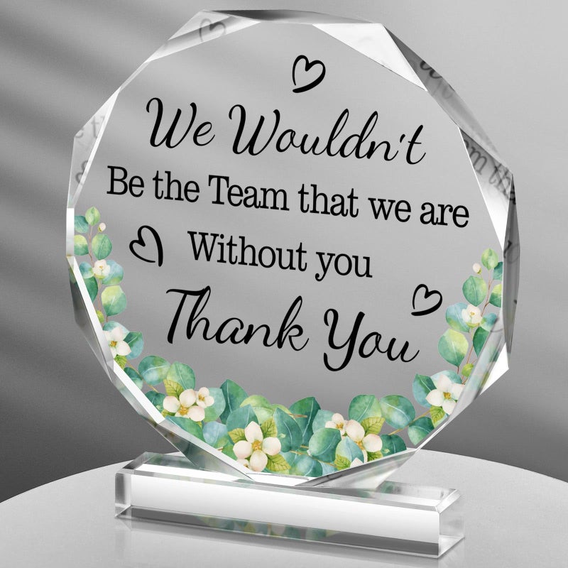Yinder Thank You Gifts for Women Graduation Desk Decor Gifts for Teacher Coworker Doctor Nurse Leaving Job Inspirational Quotes Farewell Gift for Boss Staff Home Office Desk DecorGreenery Style