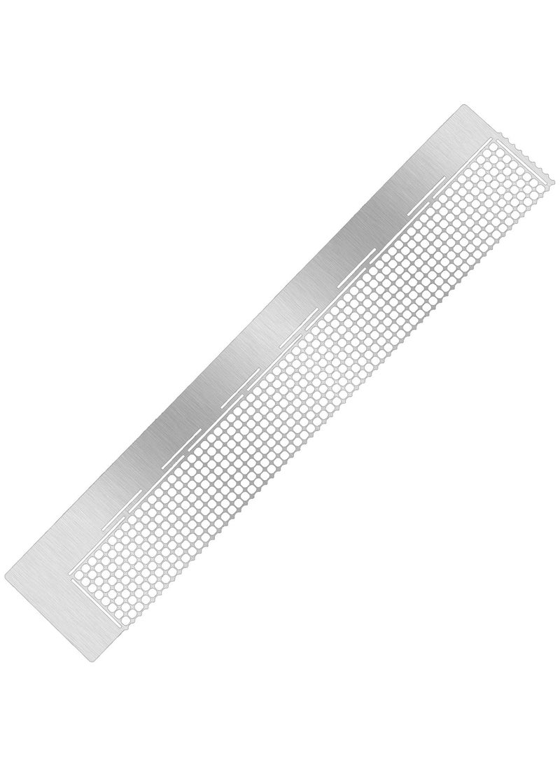 Whaline Whaline Diamond Drawing Ruler Mesh Grid Diamond Drawing Tool Stainless Steel Ruler with 520 Blank Grids for Round Full Drill  Partial Drill DIY Art Crafts 