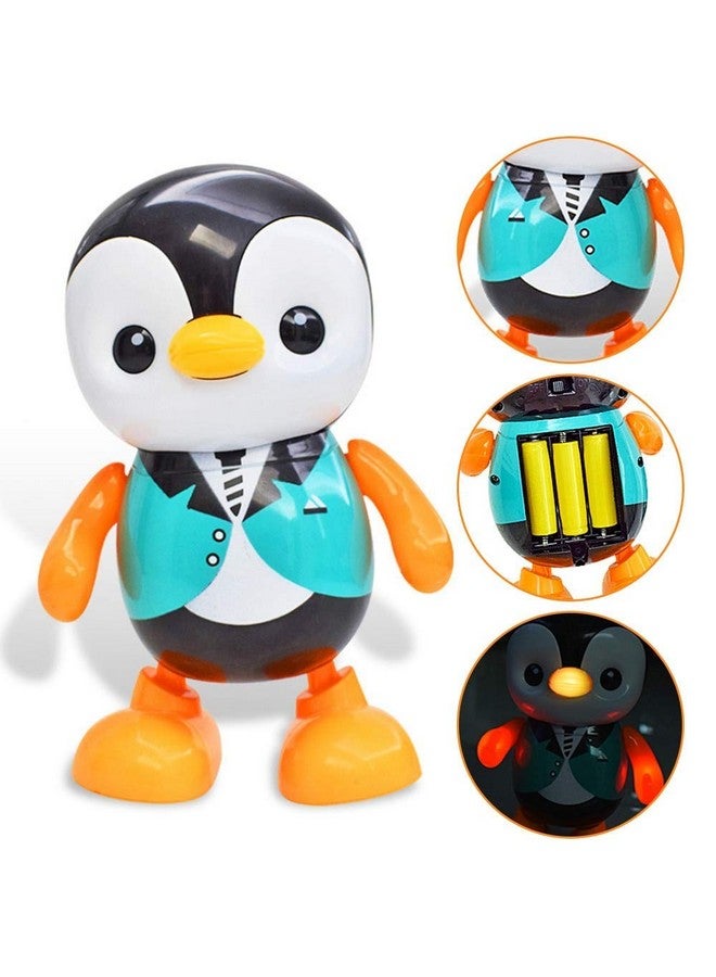 Plutofit Dancing Penguin Toy Robot with Lightning Swinging Arms in Suit and Music for Kids - Image 4