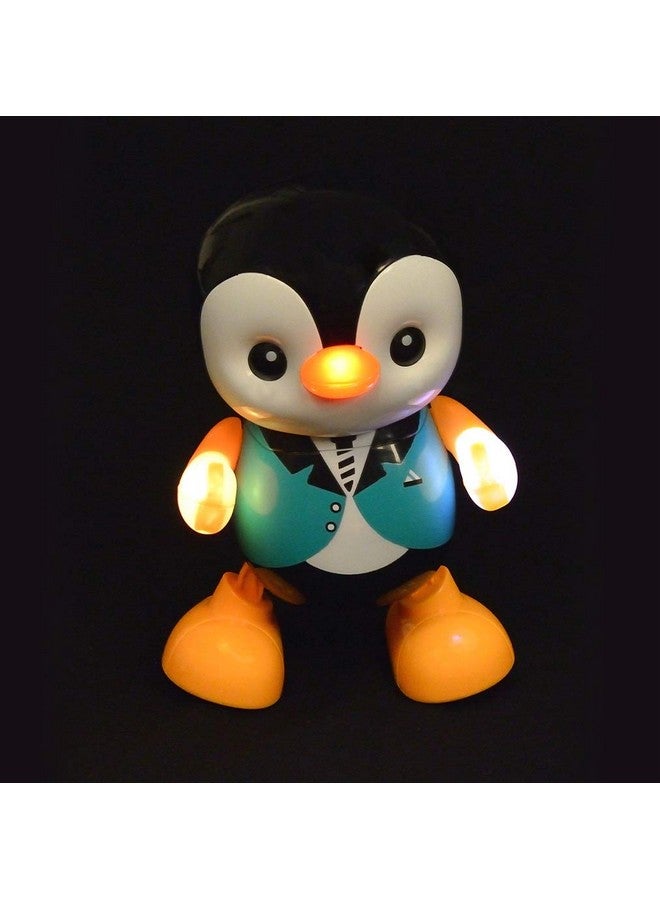 Plutofit Dancing Penguin Toy Robot with Lightning Swinging Arms in Suit and Music for Kids - Image 1
