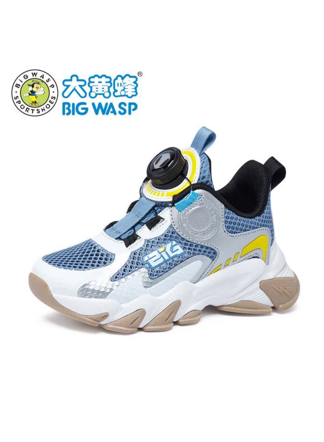 Big Wasp Children's Shoes, Kids' Sneakers, Summer Boys' Running Casual Shoes, D112421802, White And Light Blue, Size 26