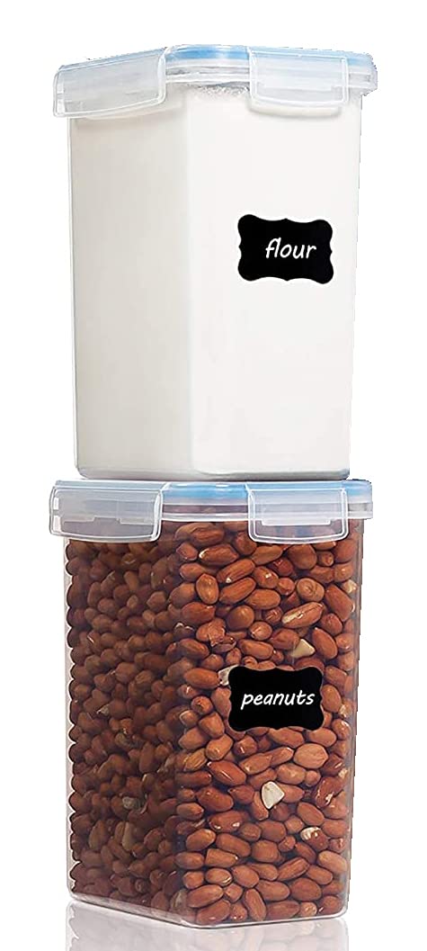 Diablos Airtight Kitchen Storage Containers Set of 2-1500ml, Plastic Fridge Storage Container with Lock & Seal Lid, Blue - Image 1