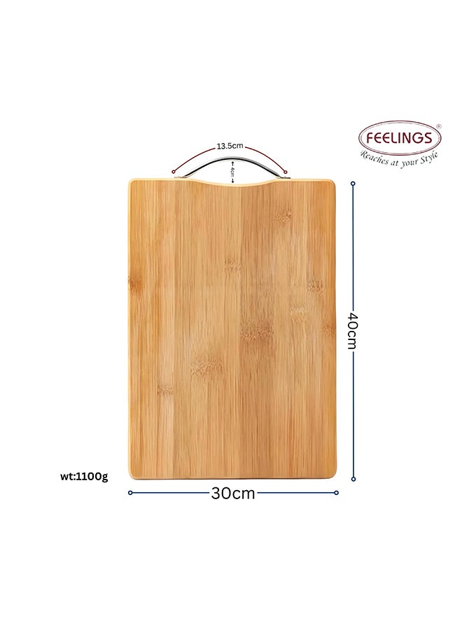 Feelings Wooden Chopping Board Bamboo Cutting Board 40x30x1.8cm  - Image 2