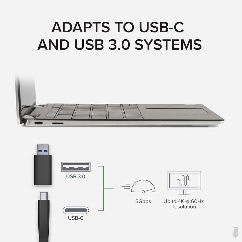 Plugable 4K DisplayPort and HDMI Dual Monitor Adapter for USB 3.0 and USB-C, Compatible with Windows - Image 5