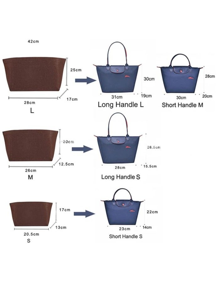 Skycare Purse Organizer Insert for Longchamp Le Pliage Large Tote - Premium Felt Organizer for Perfectly Organized Essentials - Image 5